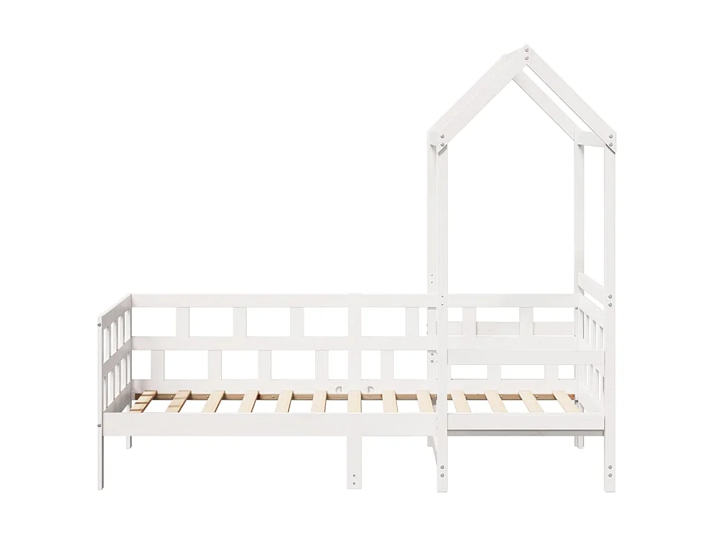Slaapbank met bedhuis 80x200 cm massief grenenhout wit