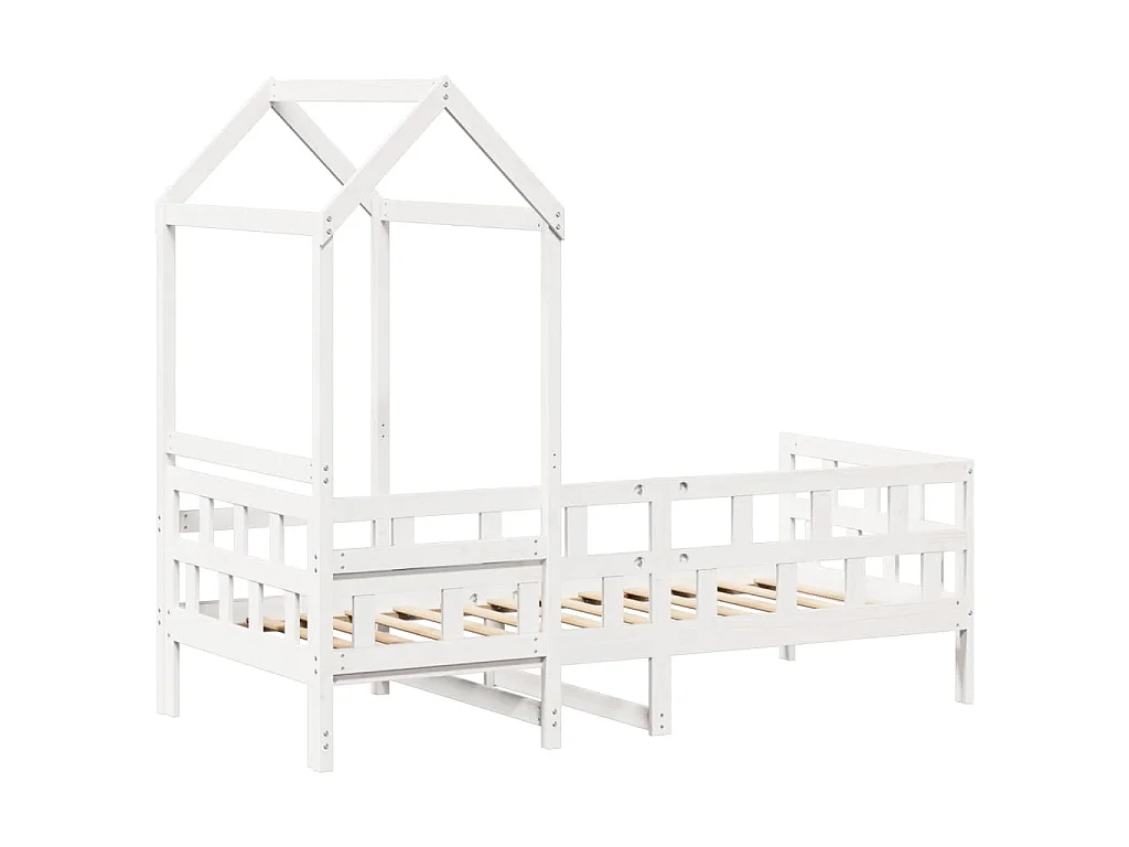 Slaapbank met bedhuis 80x200 cm massief grenenhout wit