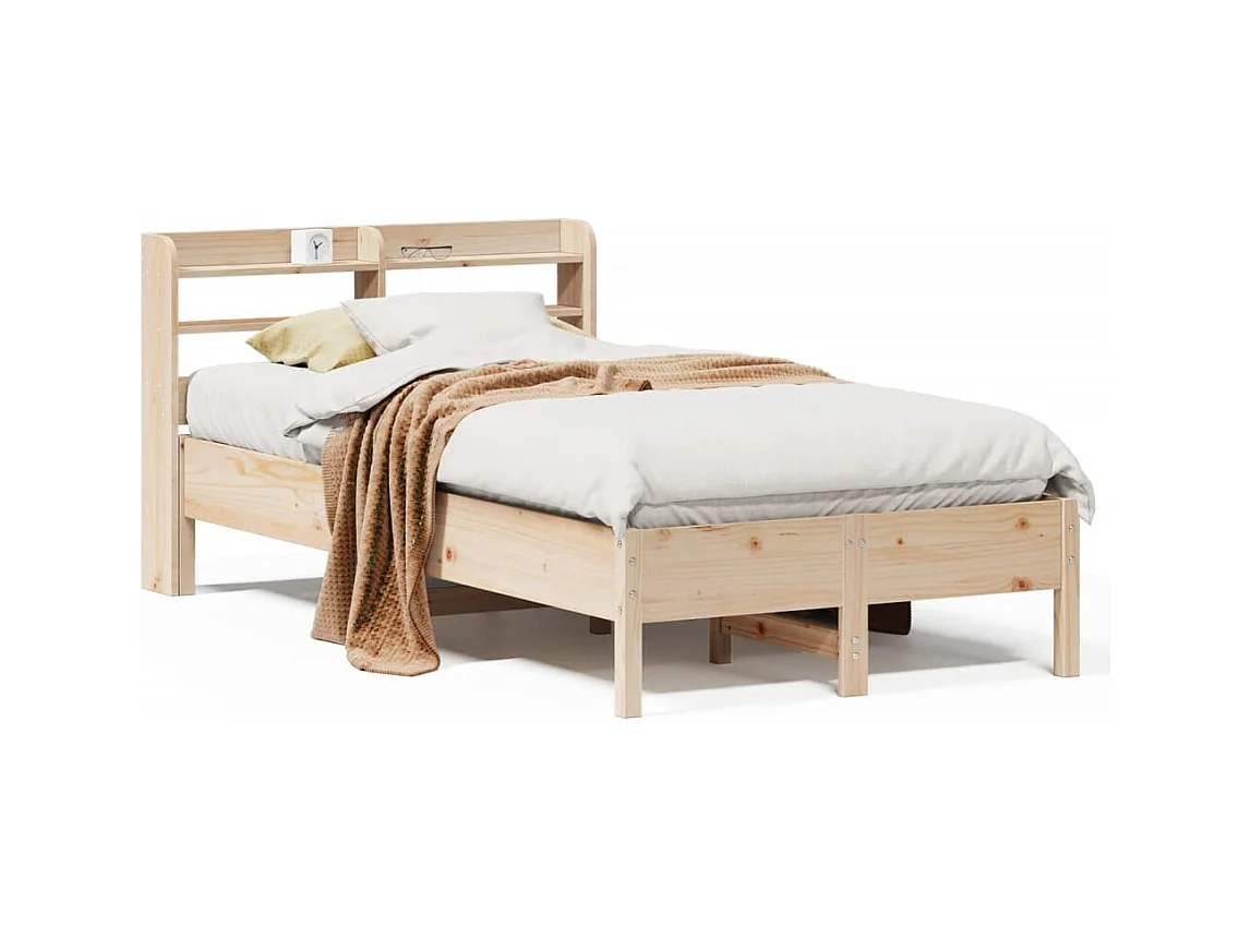 Cadre de lit sans matelas 75x190 cm bois de pin massif