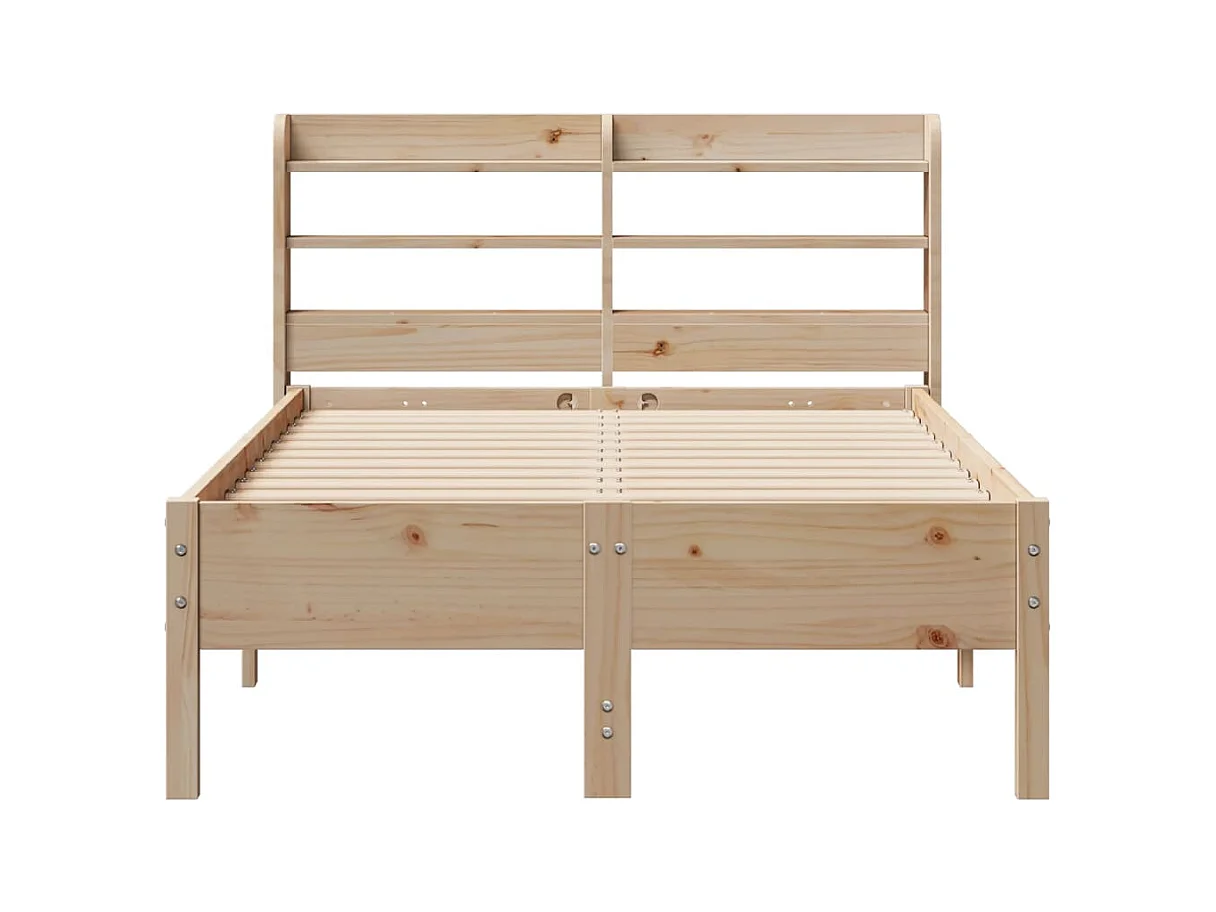 Cadre de lit sans matelas 75x190 cm bois de pin massif