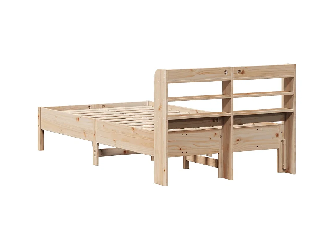 Cadre de lit sans matelas 75x190 cm bois de pin massif