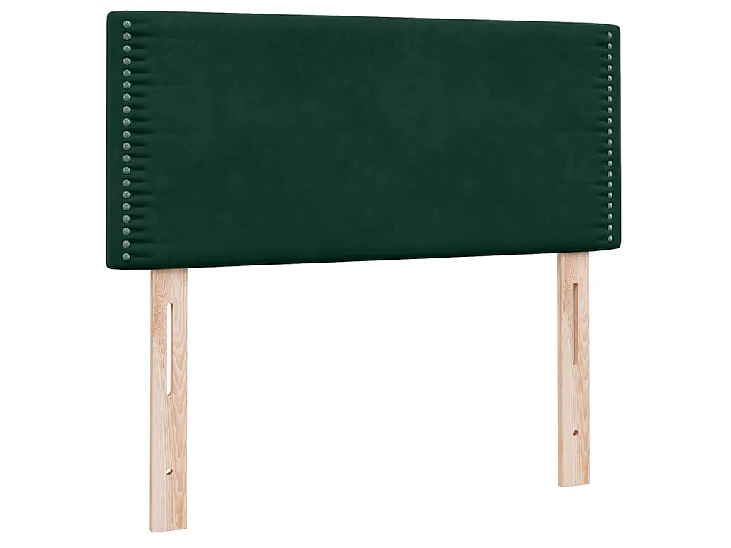 Boxspring met matras fluweel donkergroen 80x220 cm