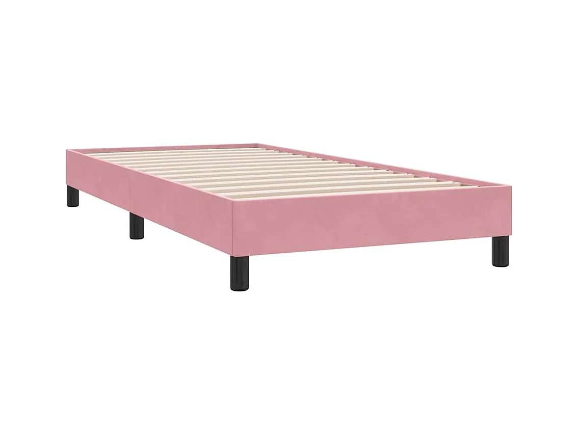 Cadre de lit sans matelas rose 80x220 cm velours