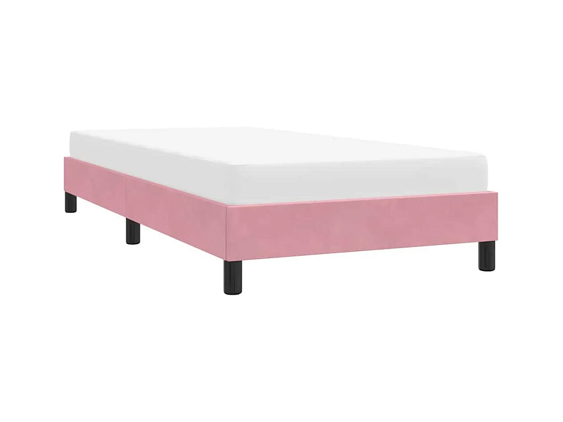 Cadre de lit sans matelas rose 80x220 cm velours