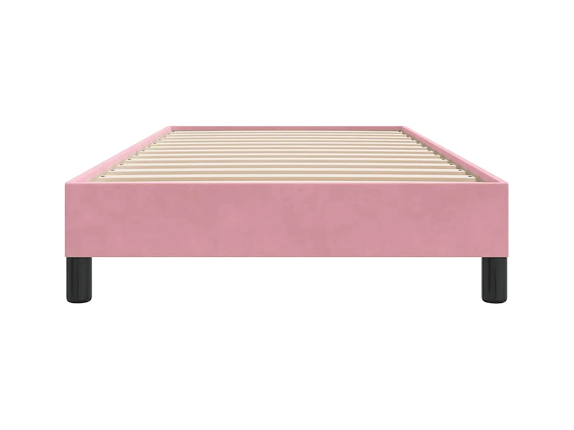 Cadre de lit sans matelas rose 80x220 cm velours