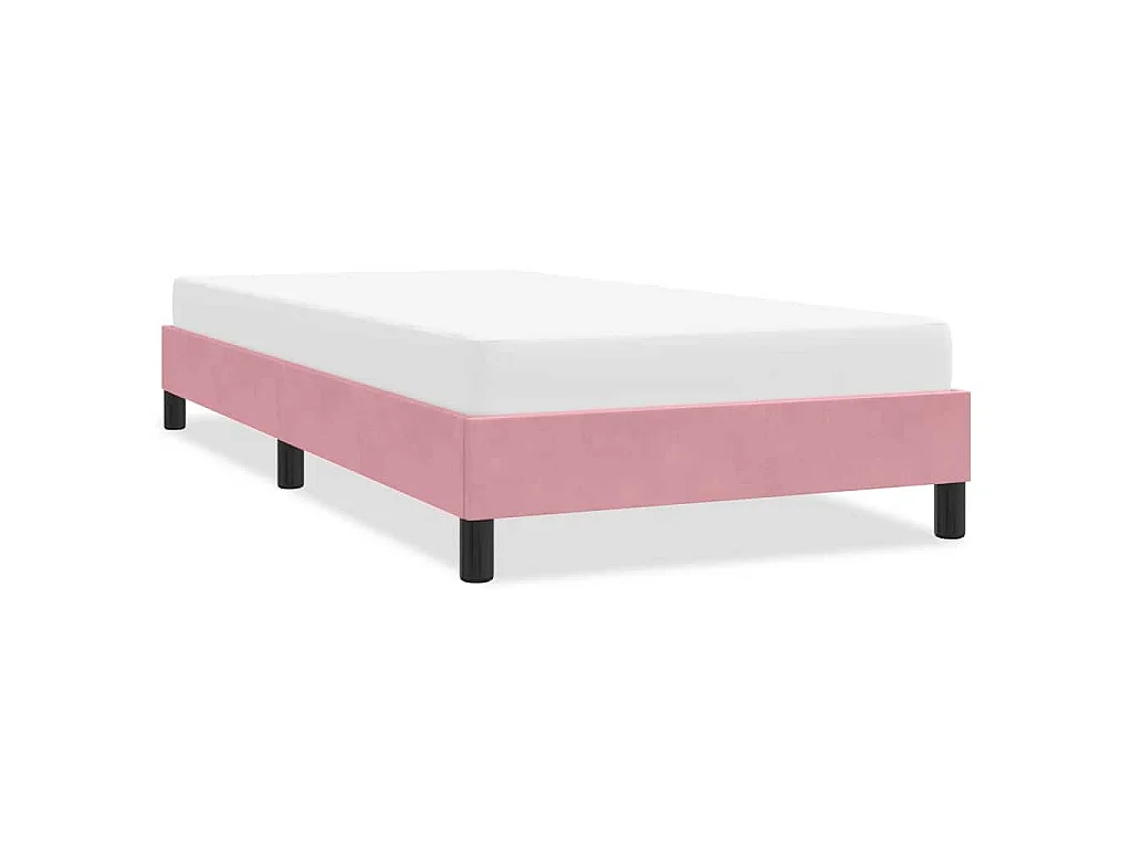 Bettgestell ohne Matratze Rosa 80x220 cm Samt