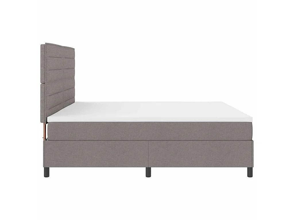 Cama Box com colchão Cinzento-acastanhado 200 x 200 cm tecido