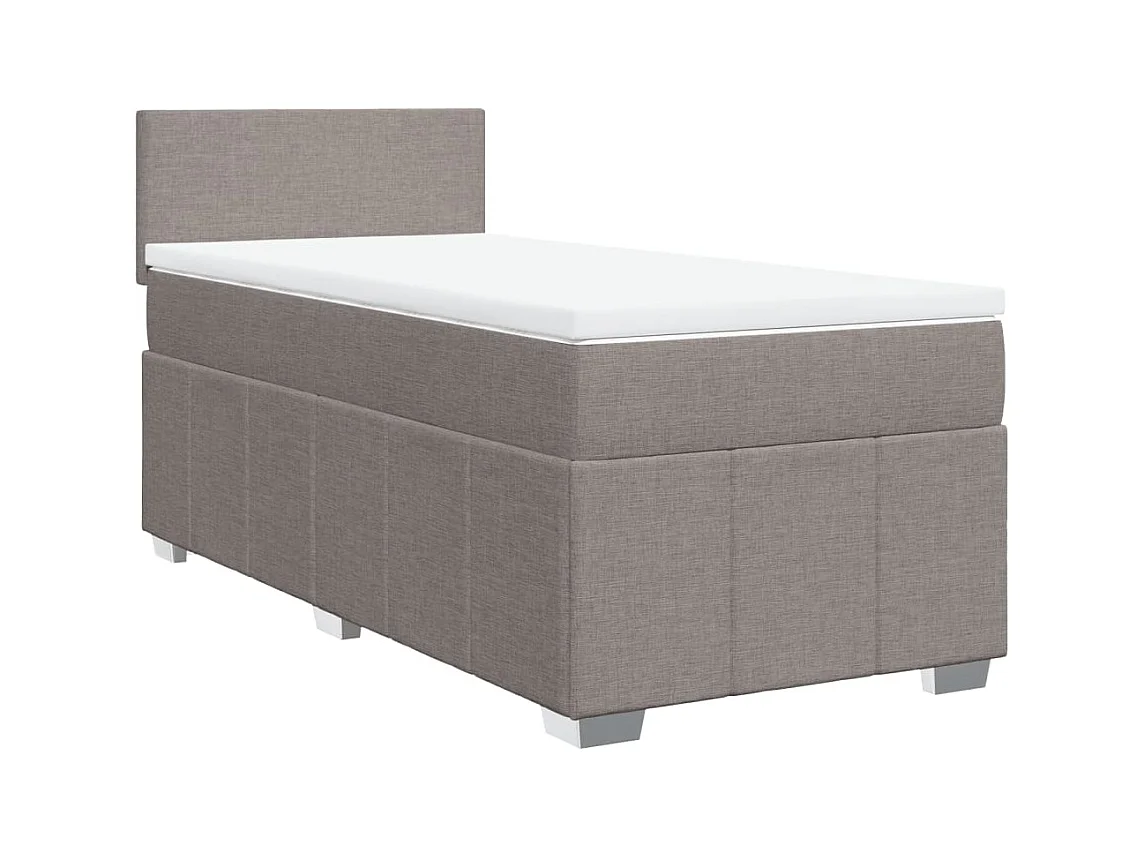 Sommier à lattes de lit avec matelas Taupe 80x200 cm Tissu