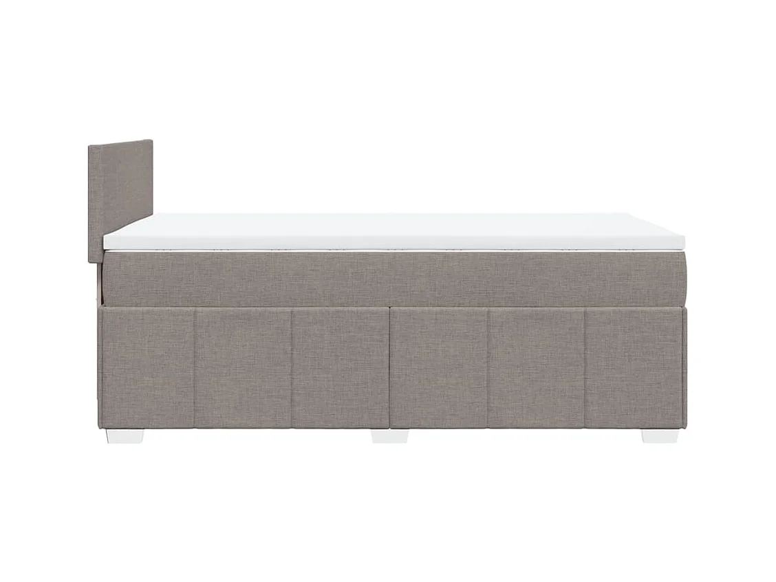 Sommier à lattes de lit avec matelas Taupe 80x200 cm Tissu