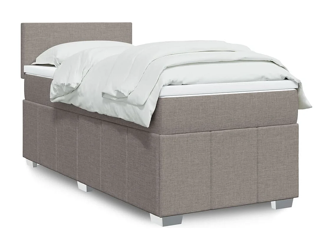 Boxspringbett mit Matratze Taupe 80x200 cm Stoff