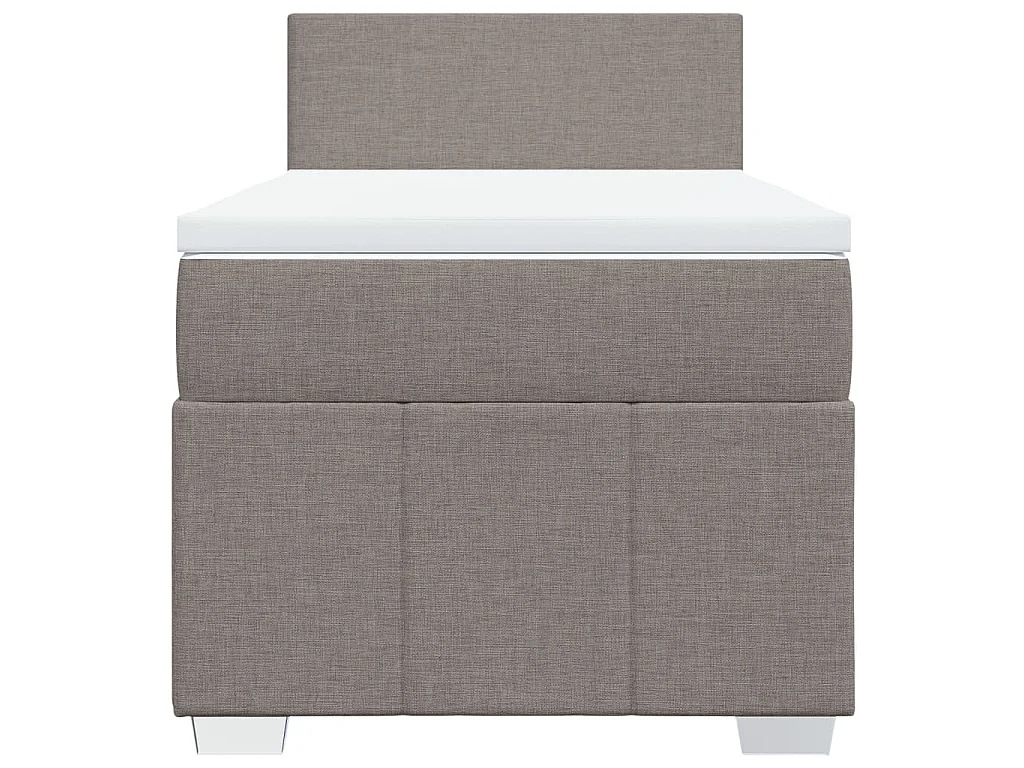Cama com molas/colchão 80x200 cm tecido castanho-acinzentado