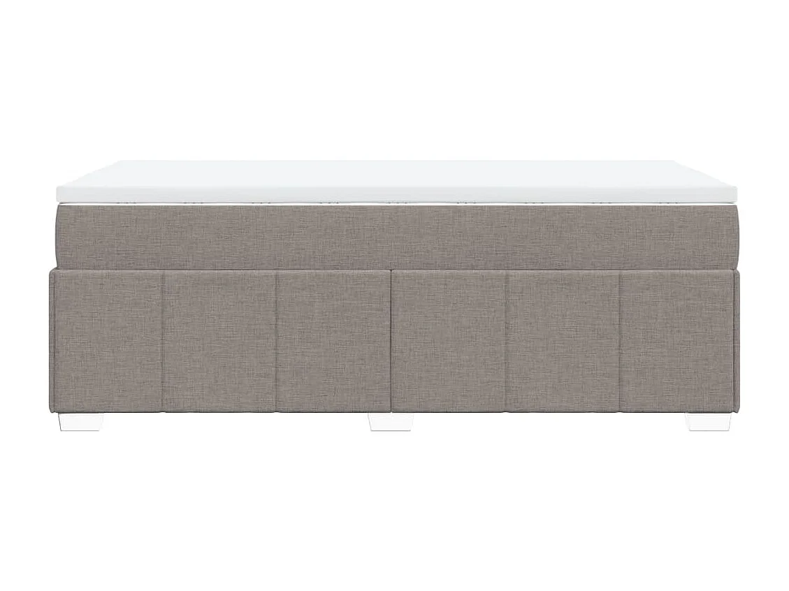 Boxspring met matras stof taupe 80x200 cm