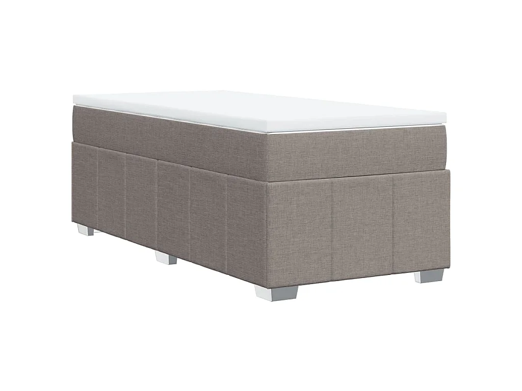 Cama com molas/colchão 80x200 cm tecido castanho-acinzentado