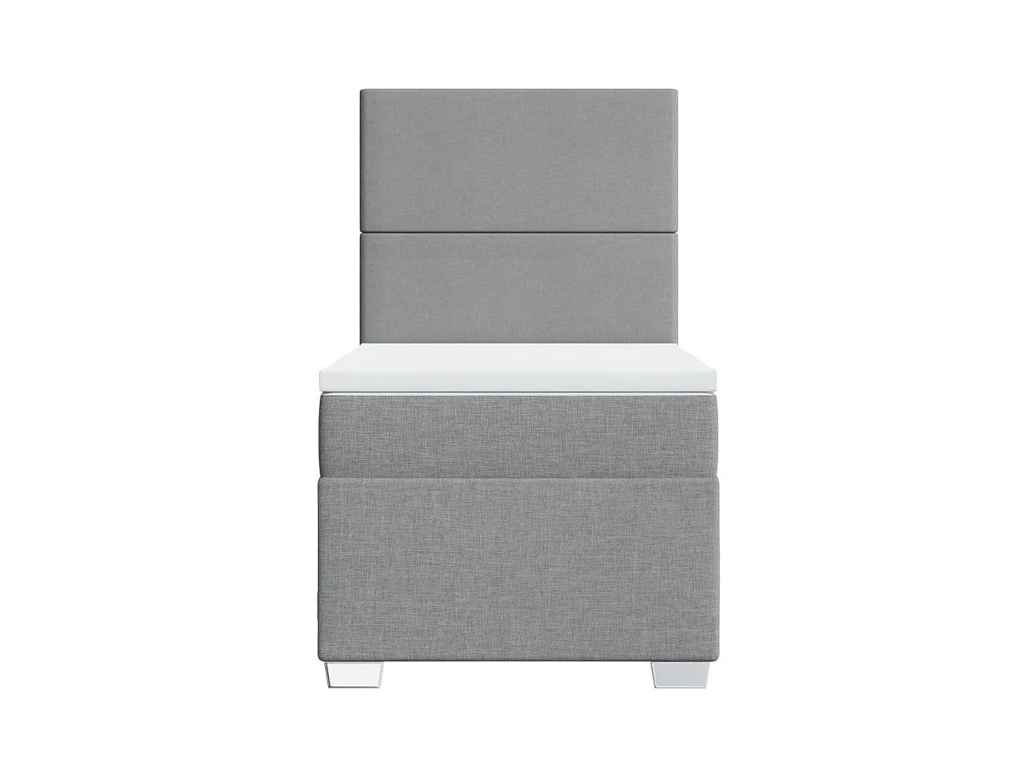 Giroletto a Molle con Materasso Grigio Chiaro 80x200 cm Tessuto