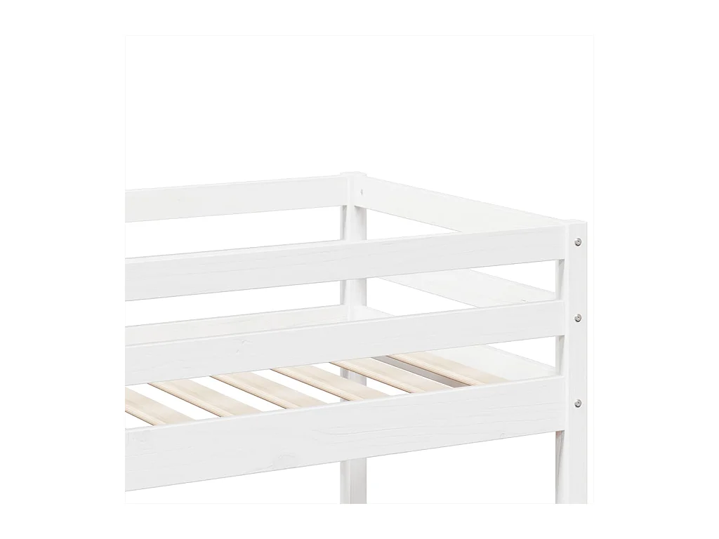 Lit superposé Blanc 75x190 cm Bois de pin massif