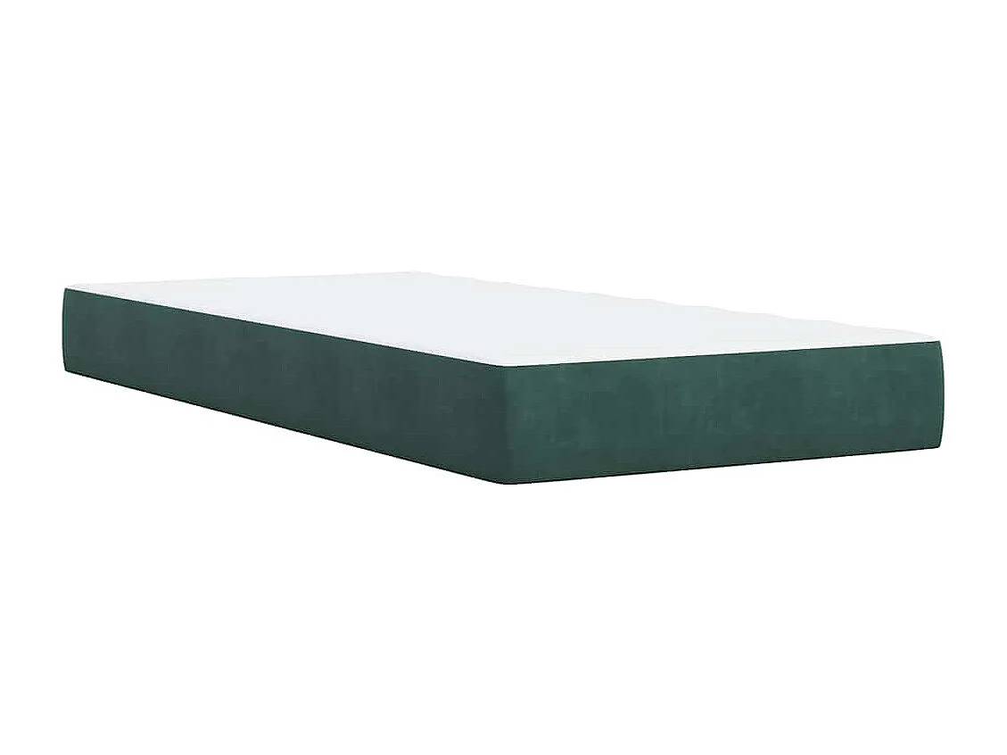 Boxspringbett mit Matratze Dunkelgrün 80x200 cm Samt
