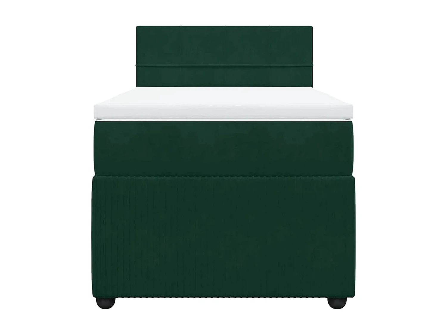 Boxspring met matras fluweel donkergroen 80x200 cm