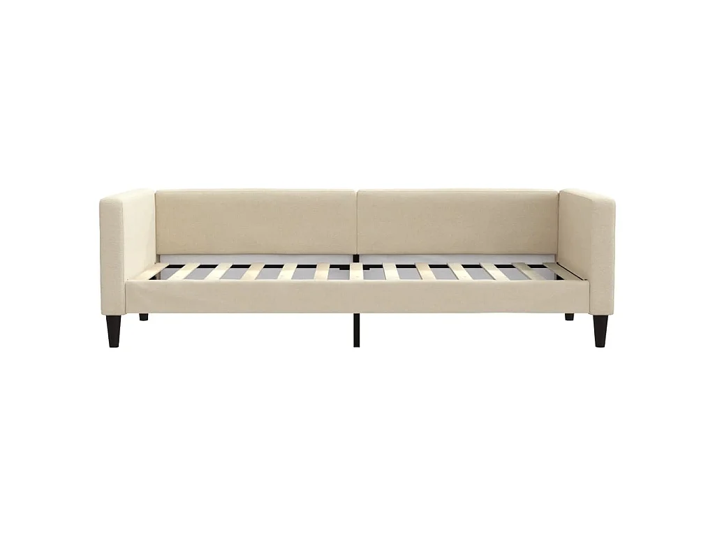 Lit de jour avec matelas crème 80x200 cm tissu