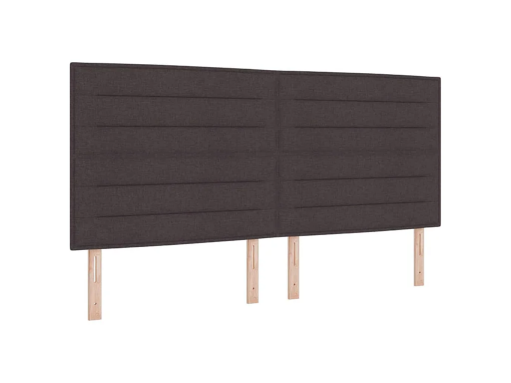 Estrutura da Cama Castanho escuro 200 x 200 cm tecido
