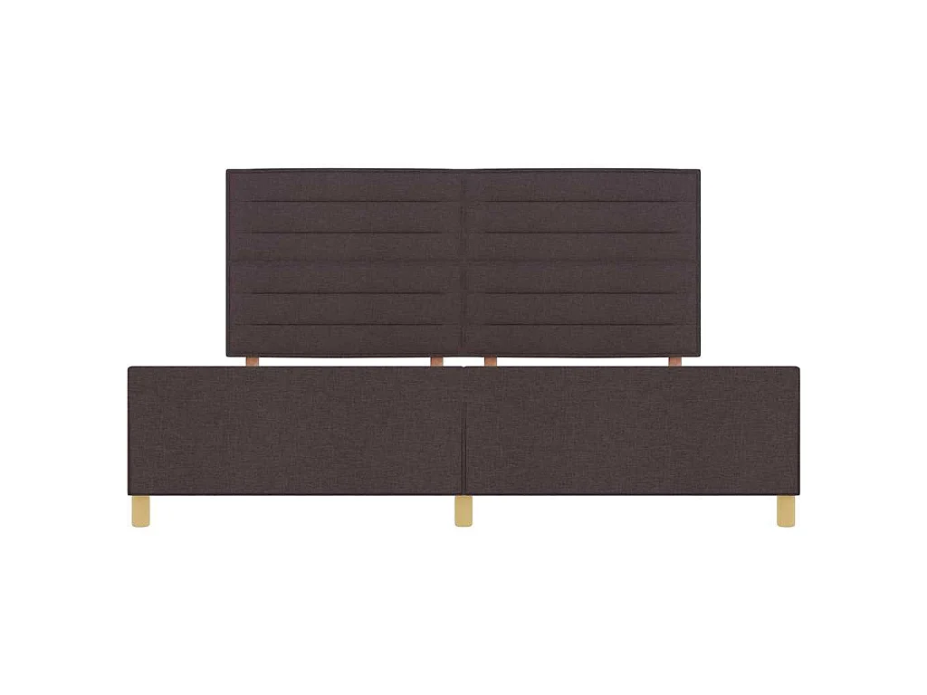 Estrutura da Cama Castanho escuro 200 x 200 cm tecido