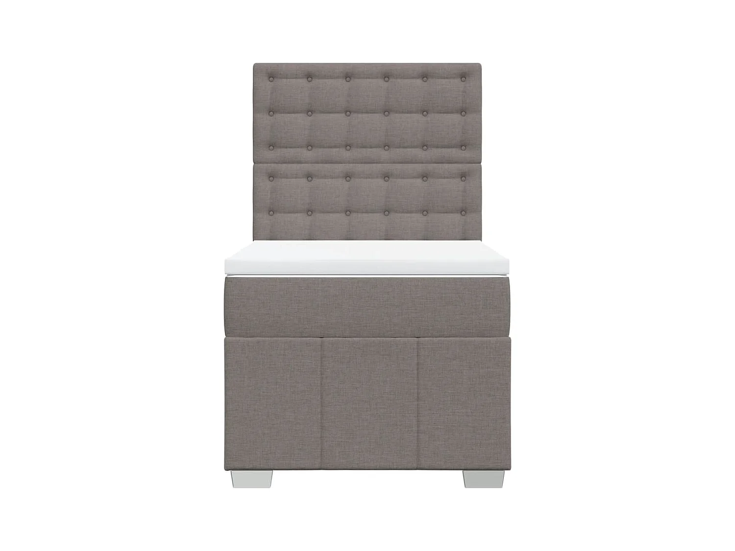 Boxspring met matras stof taupe 80x200 cm