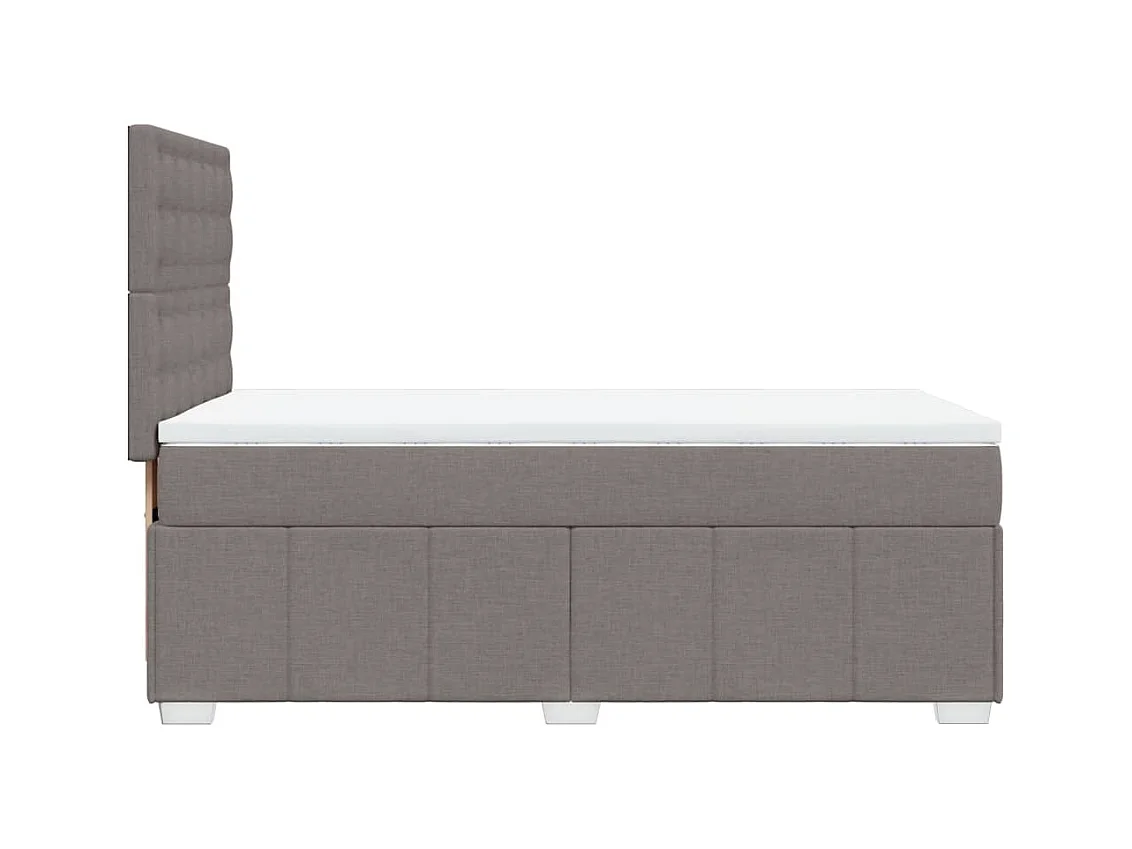 Boxspring met matras stof taupe 80x200 cm