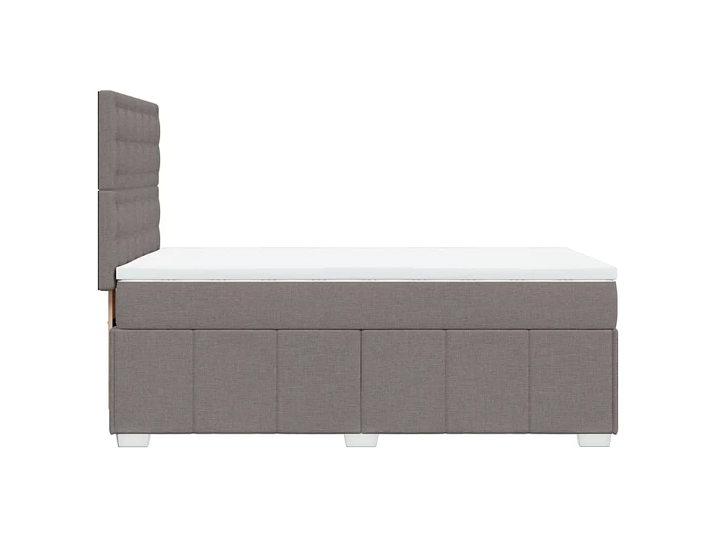 Cama com molas/colchão 80x200 cm tecido castanho-acinzentado