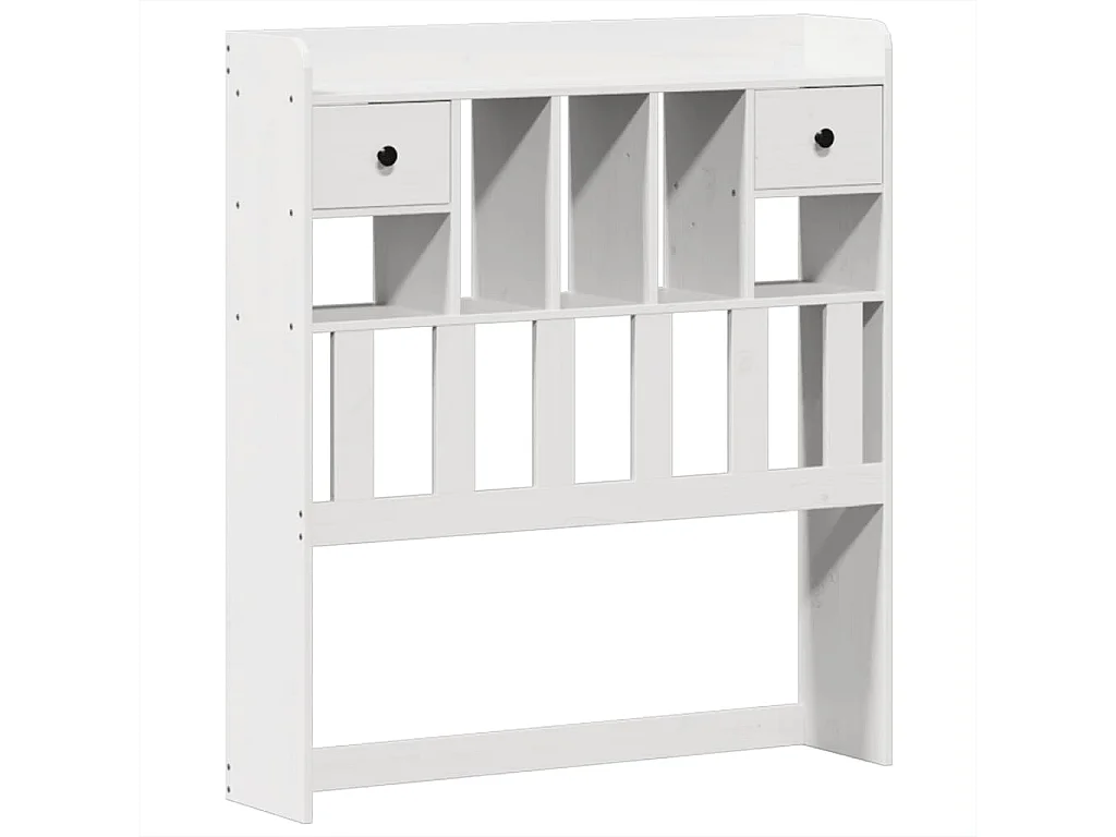 Cadre de lit sans matelas blanc 75x190 cm bois de pin massif