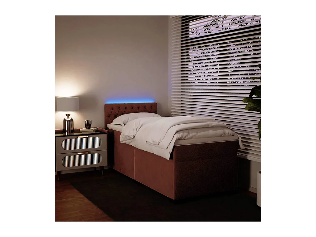 Sommier à lattes de lit et matelas Rose 80x200 cm Velours