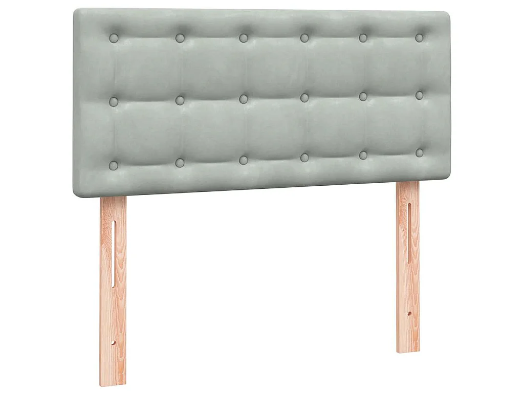Boxspring met matras fluweel lichtgrijs 80x210 cm