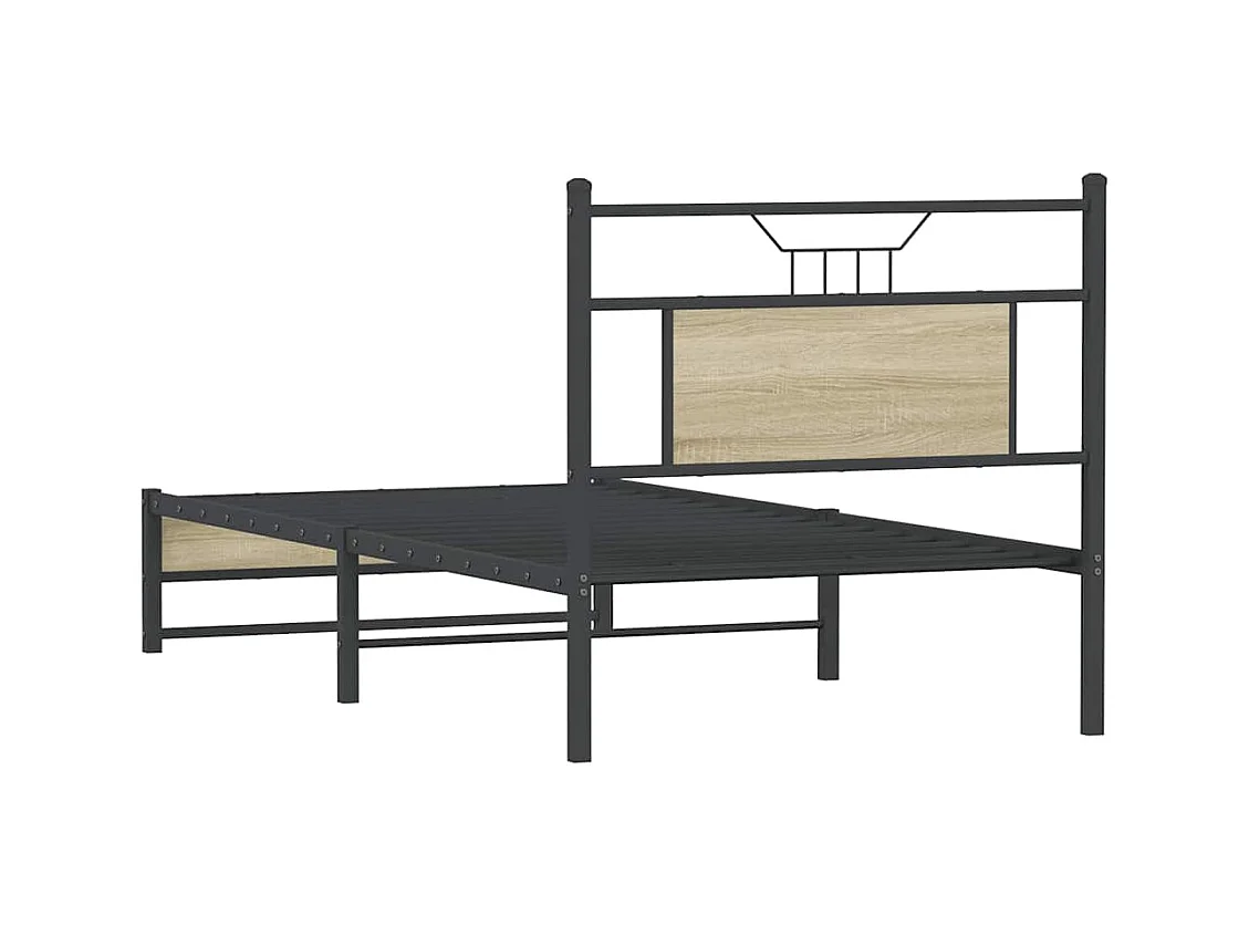 Bettgestell ohne Matratze Sonoma-Eiche 75x190 cm Holzwerkstoff