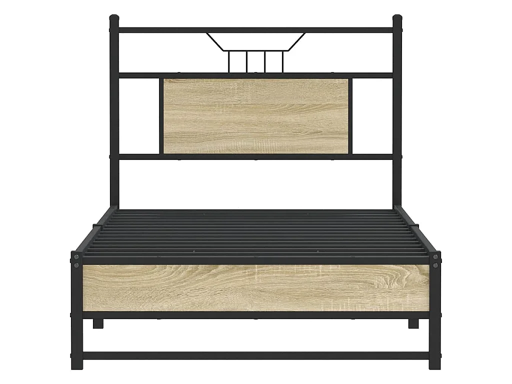 Cadre de lit sans matelas chêne sonoma 75x190 cm