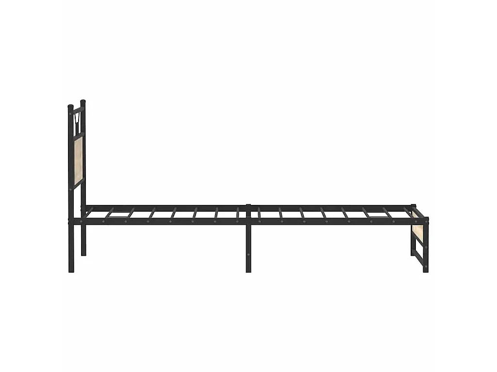 Cadre de lit sans matelas chêne sonoma 75x190 cm