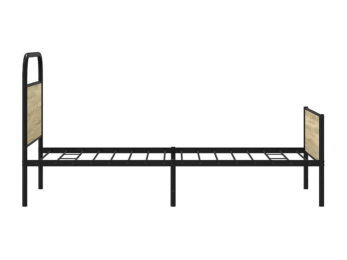 Cadre de lit sans matelas 75x190cm chêne sonoma bois ingénierie