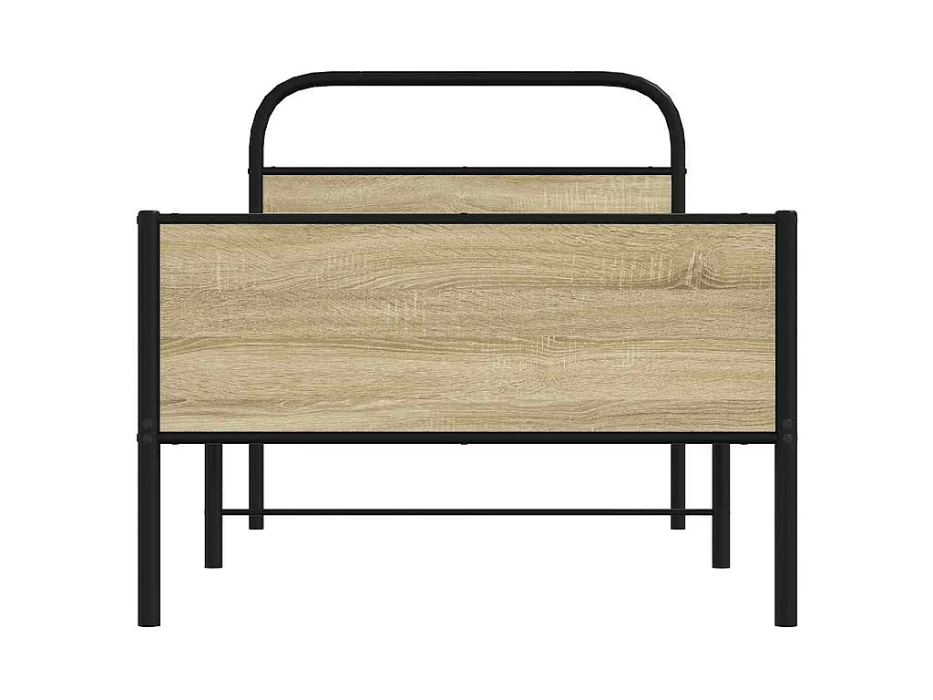 Cadre de lit sans matelas 75x190cm chêne sonoma bois ingénierie