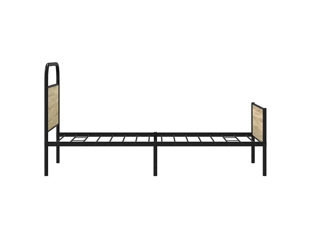 Cadre de lit sans matelas 75x190cm chêne sonoma bois ingénierie