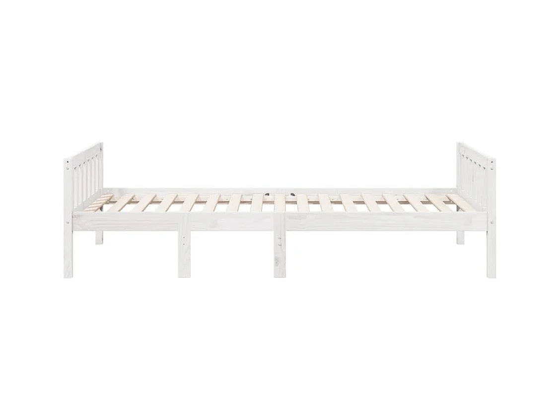 Lit pour enfants sans matelas blanc 80x200cm bois de pin massif