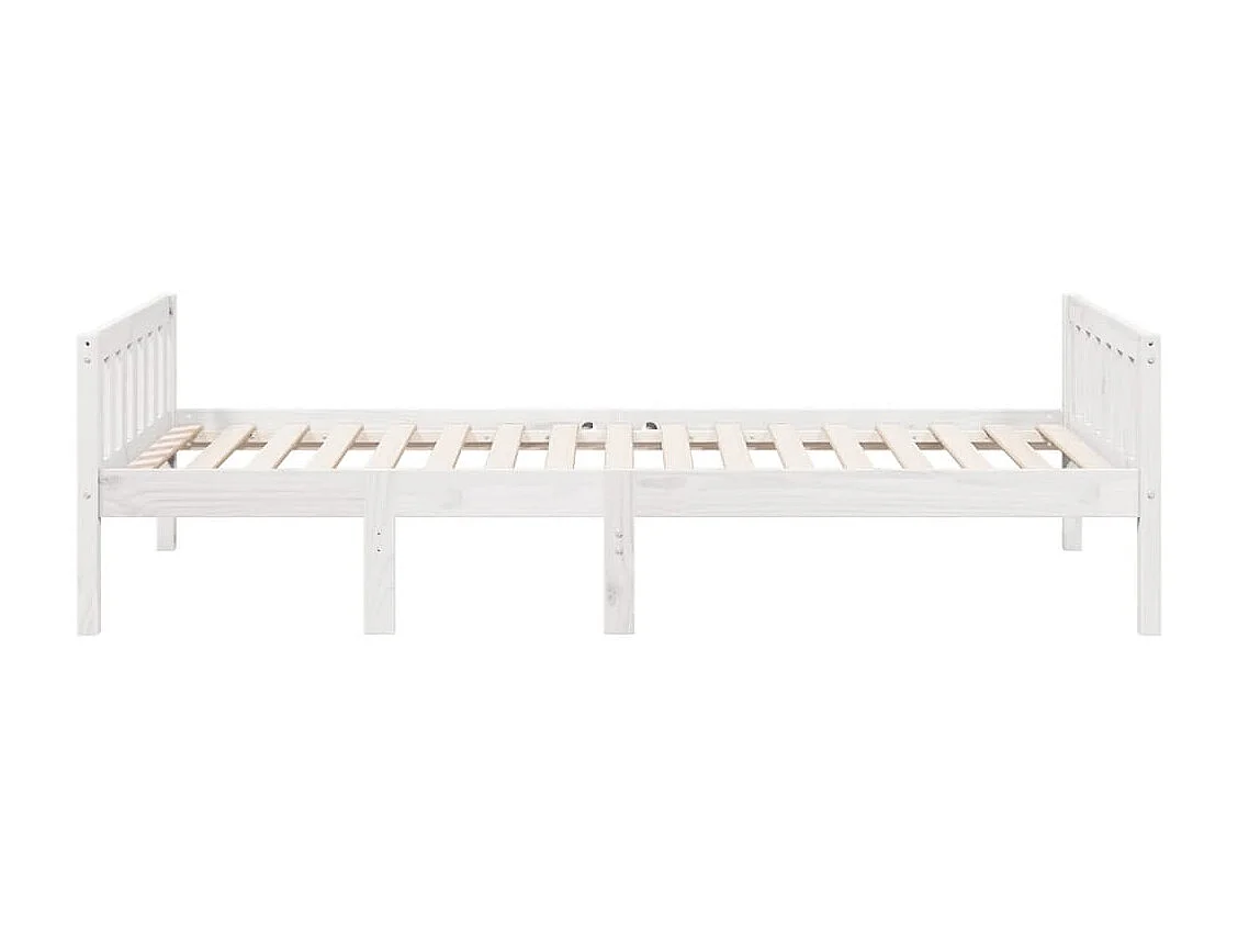 Lit pour enfants sans matelas blanc 80x200cm bois de pin massif