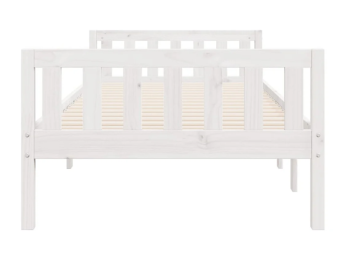Lit pour enfants sans matelas blanc 80x200cm bois de pin massif