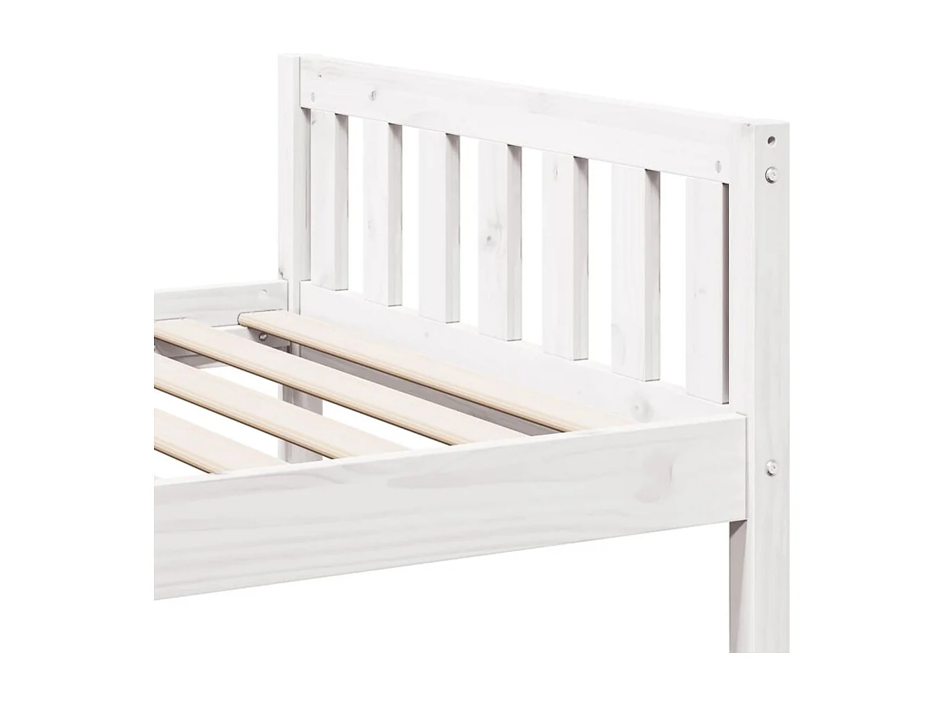 Lit pour enfants sans matelas blanc 80x200cm bois de pin massif