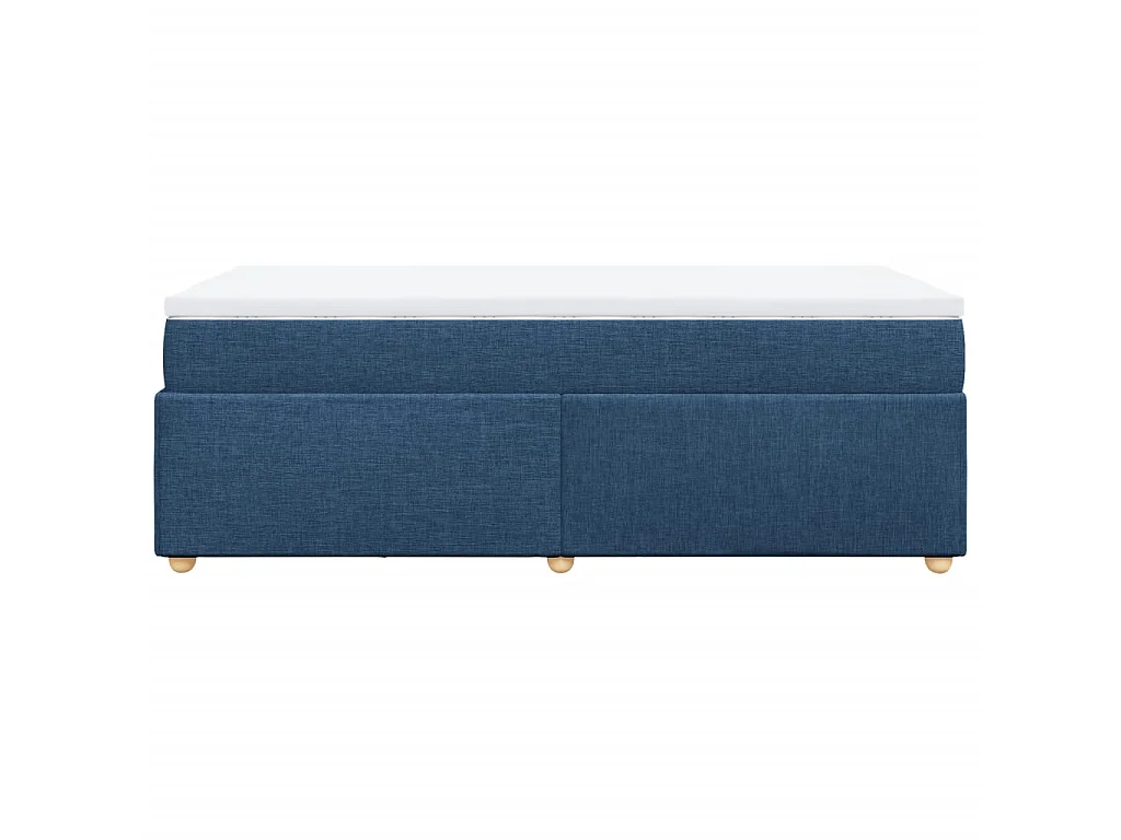 Boxspring met matras stof blauw 80x200 cm