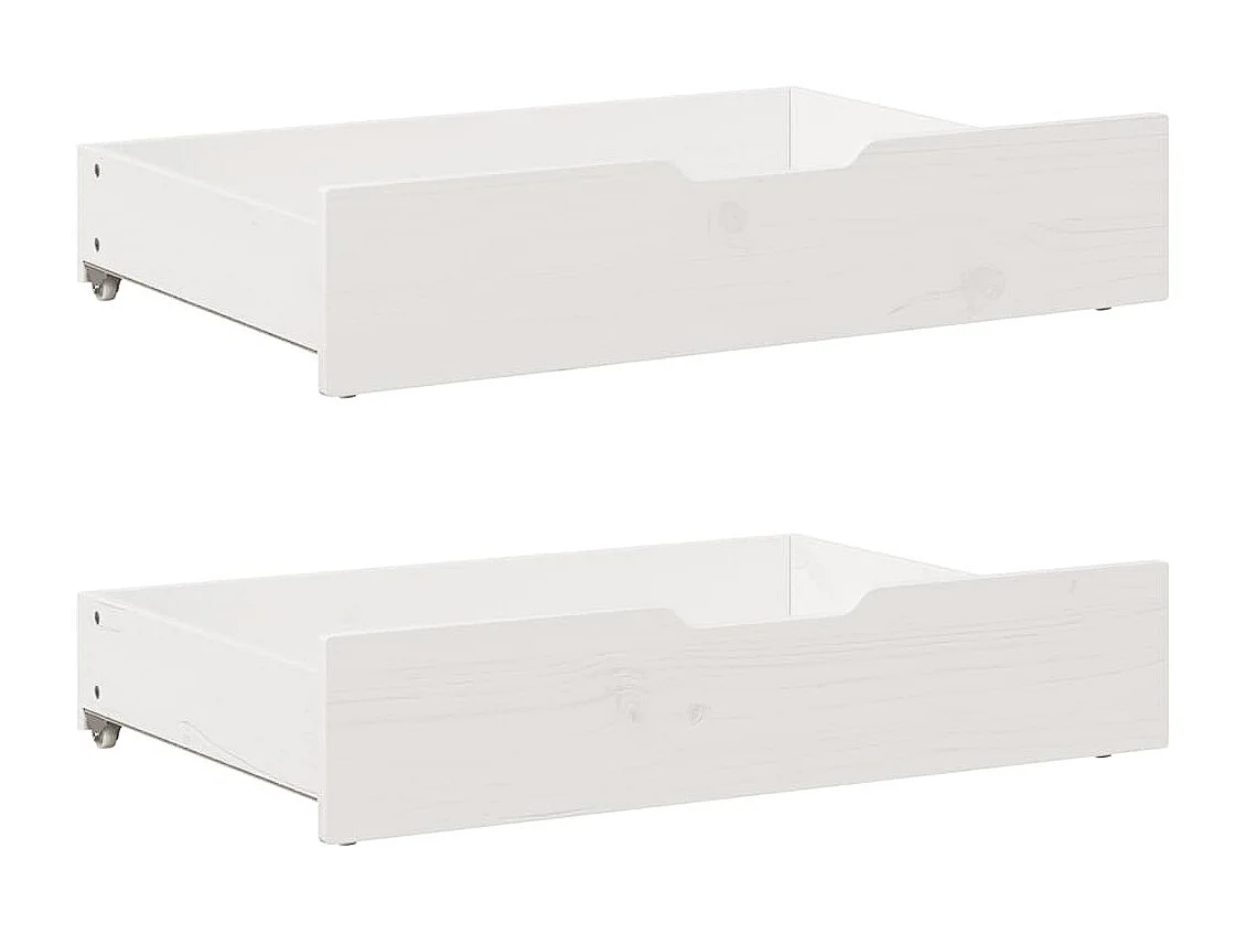 Letto senza Materasso Bianco 75x190 in Legno Massello di Pino