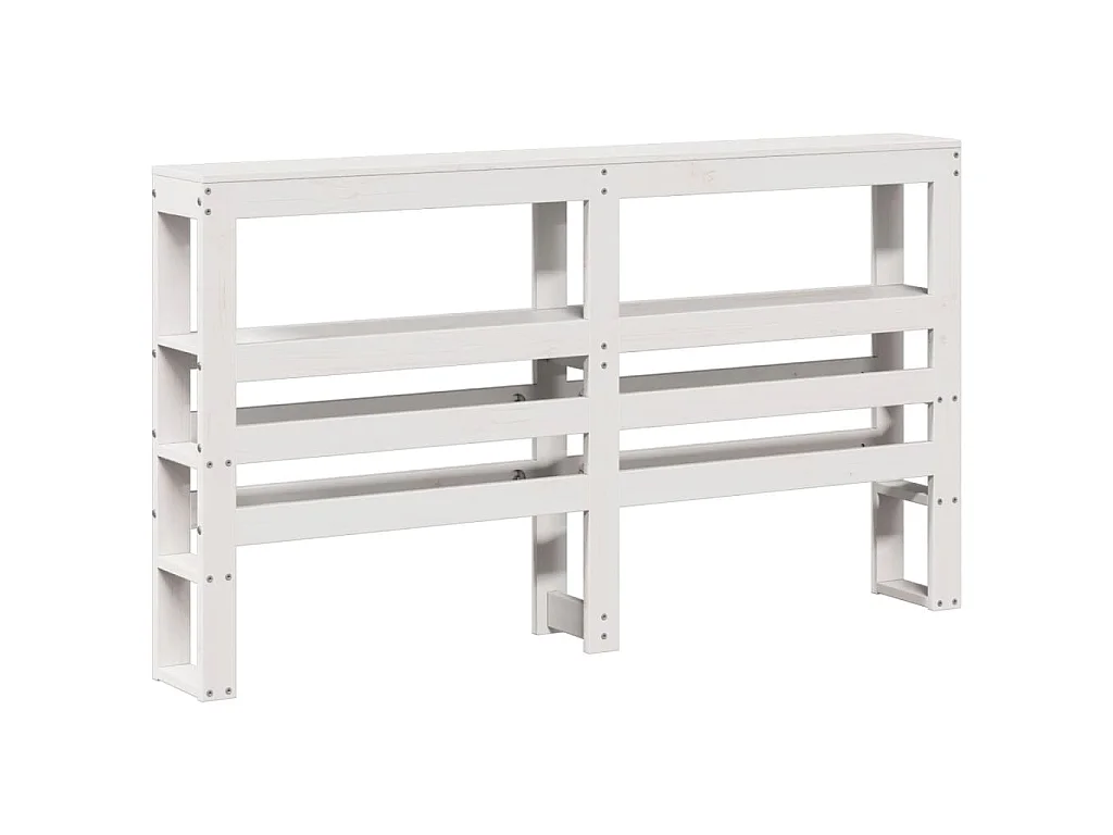 Cama sem colchão 135x190 cm madeira de pinho maciça branco