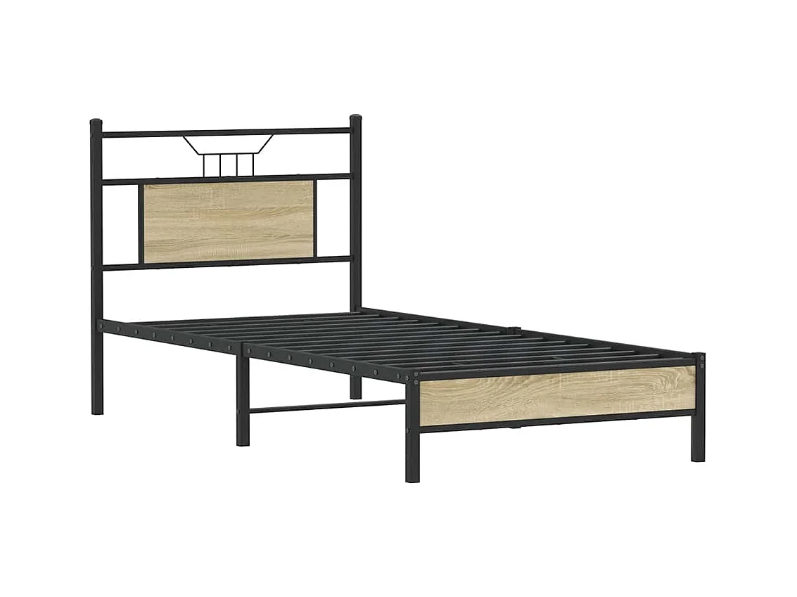 Bettgestell ohne Matratze Sonoma-Eiche 80x200 cm Holzwerkstoff