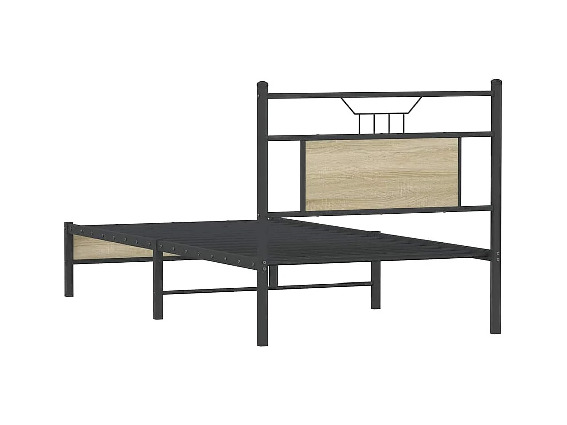 Bettgestell ohne Matratze Sonoma-Eiche 80x200 cm Holzwerkstoff