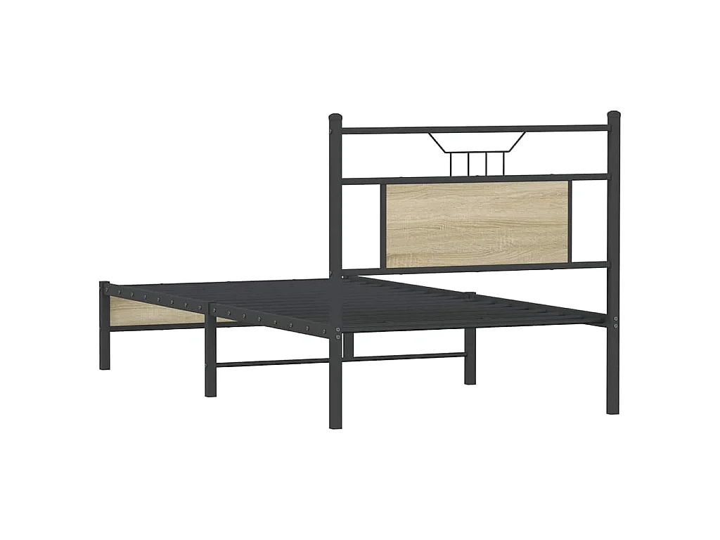 Cadre de lit sans matelas chêne sonoma 80x200 cm
