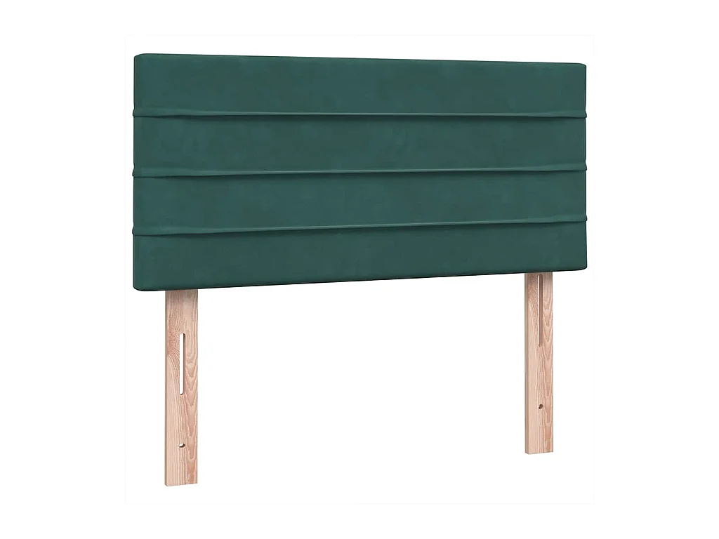 Sommier à lattes de lit et matelas vert foncé 80x220 cm velours