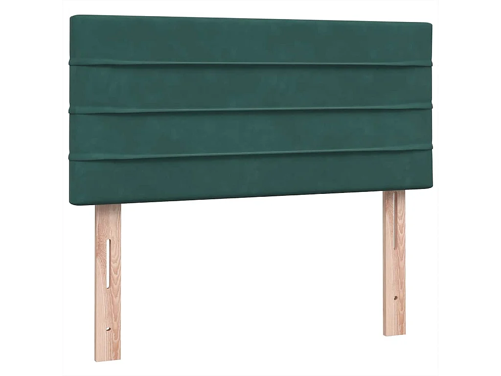 Sommier à lattes de lit et matelas vert foncé 80x220 cm velours