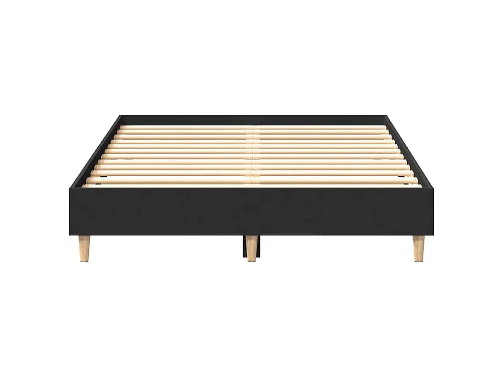 Bettgestell ohne Matratze Schwarz 135x190 cm Holzwerkstoff