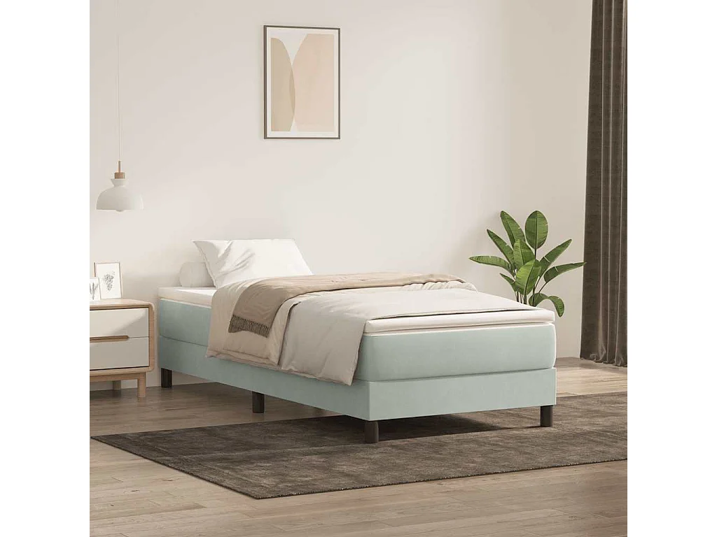 Sommier à lattes de lit sans matelas 80x210 cm velours